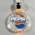 Light Up Pendant Necklace - Bottle Cap - Amber